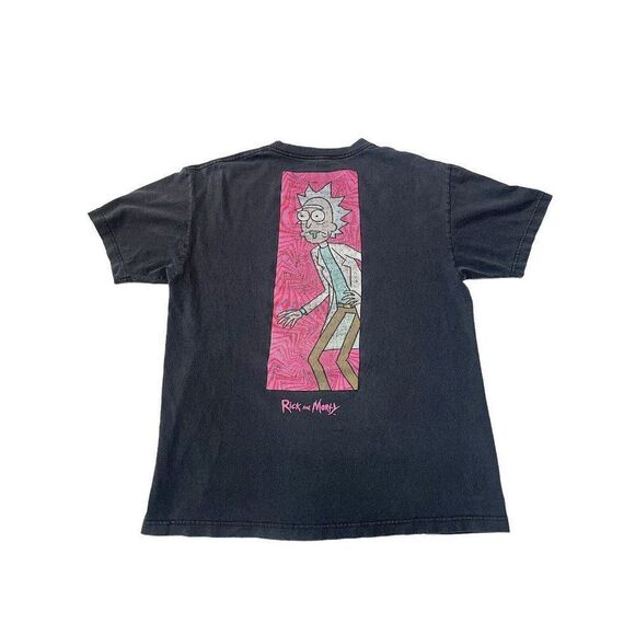 Rick And Morty Vintage T Shirt men's Large Black , Adult Swim L Thrashed - Picture 7 of 7